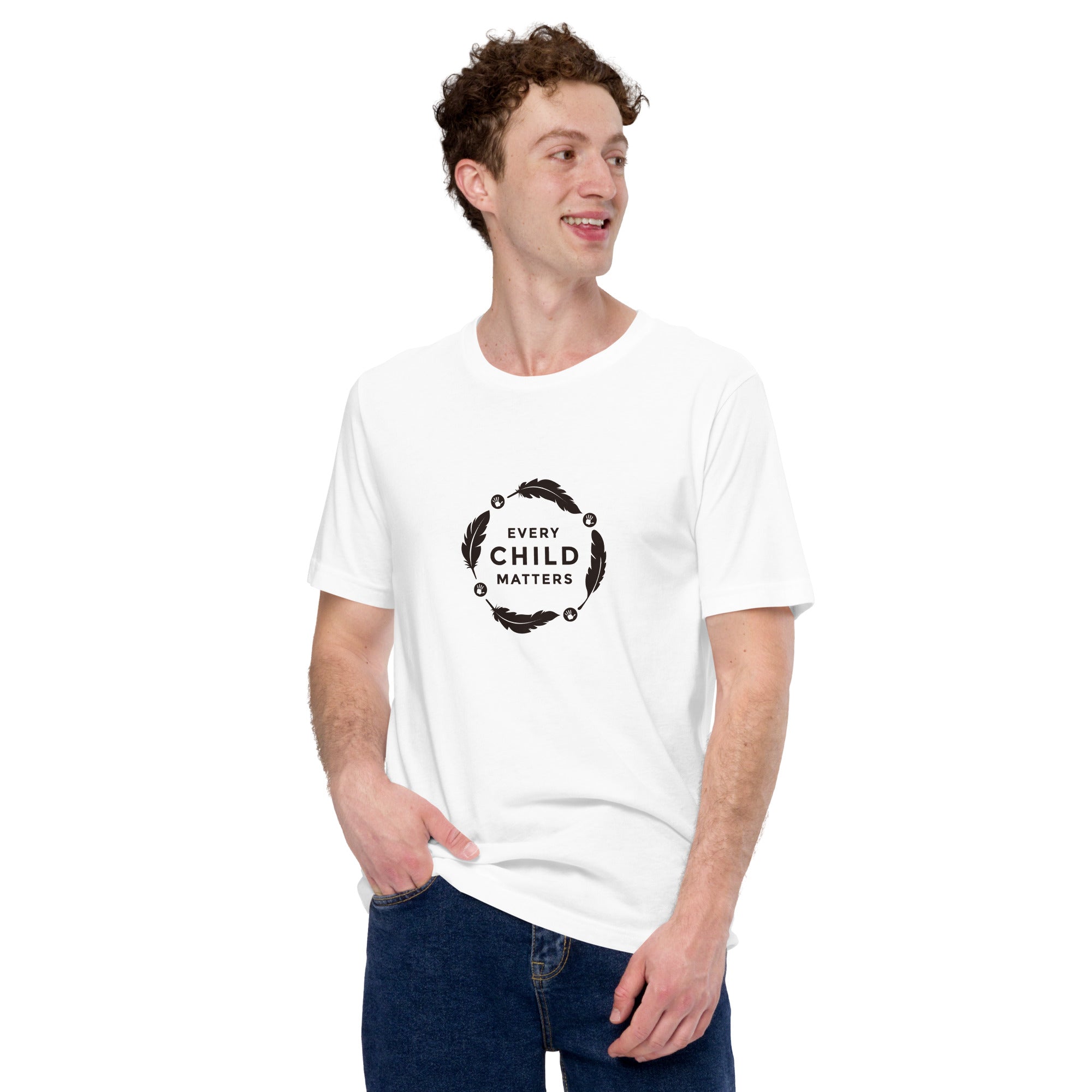 Every Child Matters Feather Circle Unisex T-Shirt